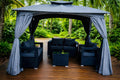 Mpika 3-Piece Rattan Outdoor Sofa Set with Coffee Table