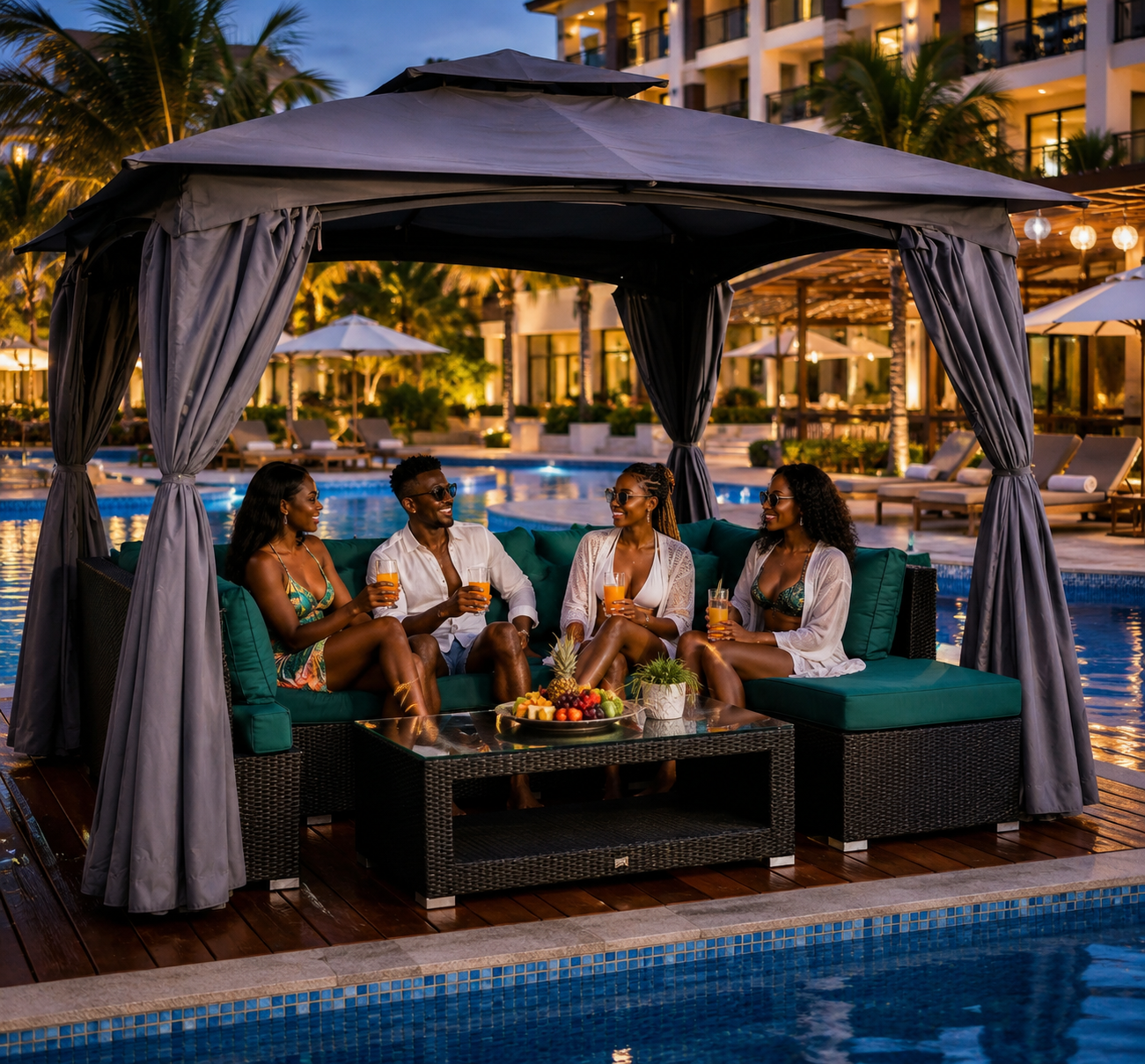 Kapiri L-Shape Rattan Garden Furniture Set