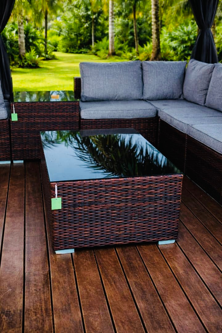 Oslo UV-Resistant Rattan Garden Furniture Set – Corner Sofa, Chair & Tables