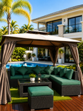 Mporokoso L-Shape Rattan Garden Furniture Set
