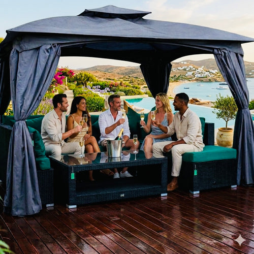 Kapiri L-Shape Rattan Garden Furniture Set